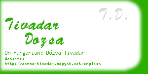 tivadar dozsa business card